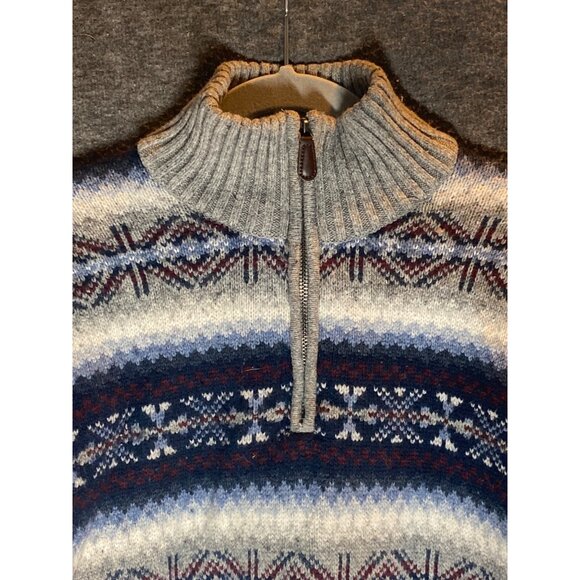 BOYS SWEATER TOMMY HILFILGER YOUTH M QUARTER ZIP WOOL COTTON BLEND - Picture 3 of 10